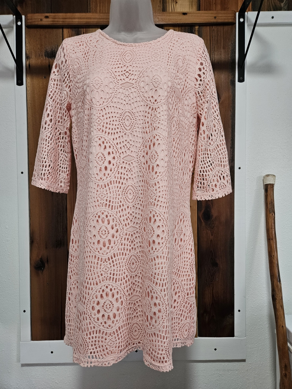 Speechless Pink Crochet Tunic